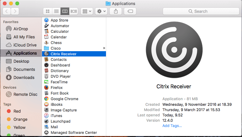 citrix receiver for mac 10.11.6